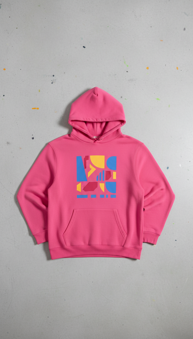 Sweat à capuche Pop Pink graphique