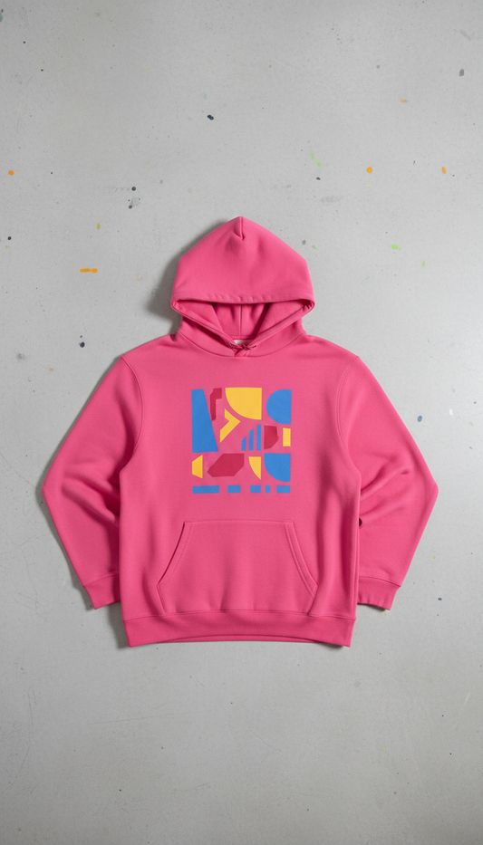 Sweat à capuche Pop Pink graphique