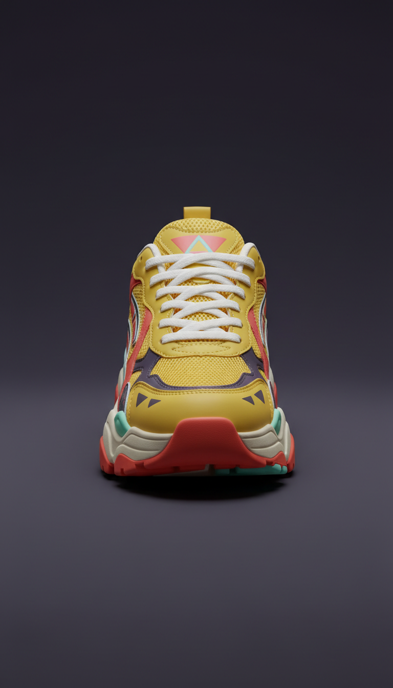 Baskets chunky jaune signal