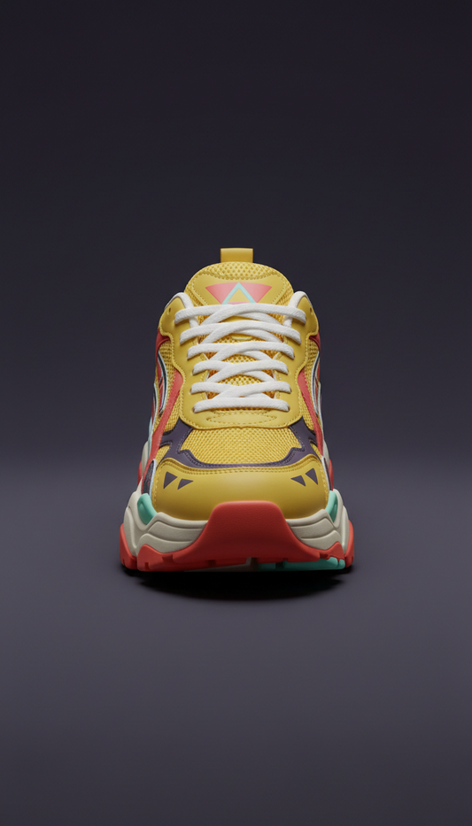 Baskets chunky jaune signal