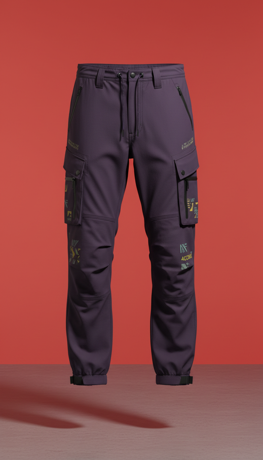 Pantalon cargo technique prune minuit